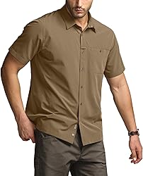 CQR Men's Short Sleeve Tactical Shirts, UPF