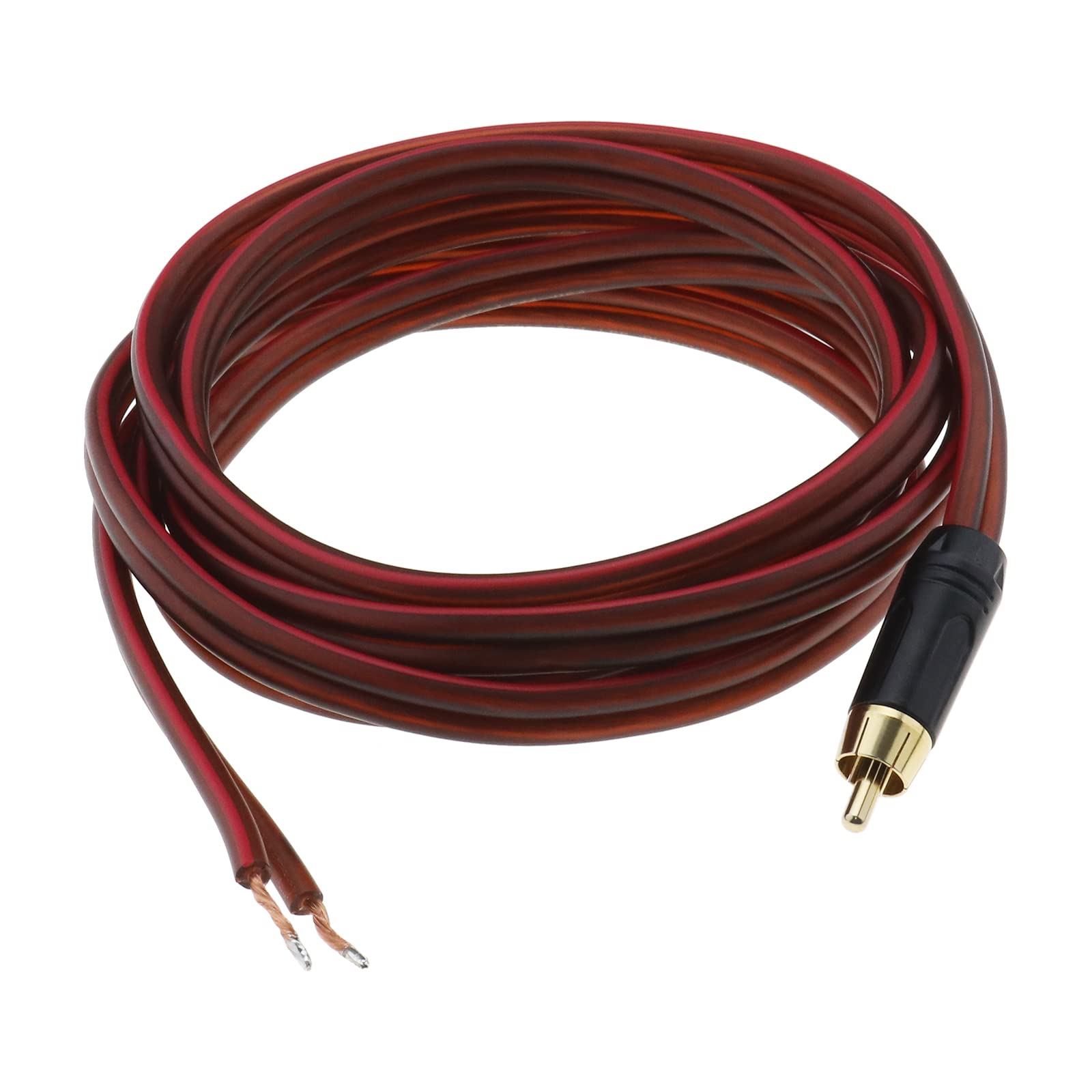 ECSiNG RCA to Speaker Wire Adapter Speaker Bare Wire to RCA Plug Adapter Connector RCA Cable Repair Speaker Cord for DVD Player Speaker Audio Video 16 AWG 2m