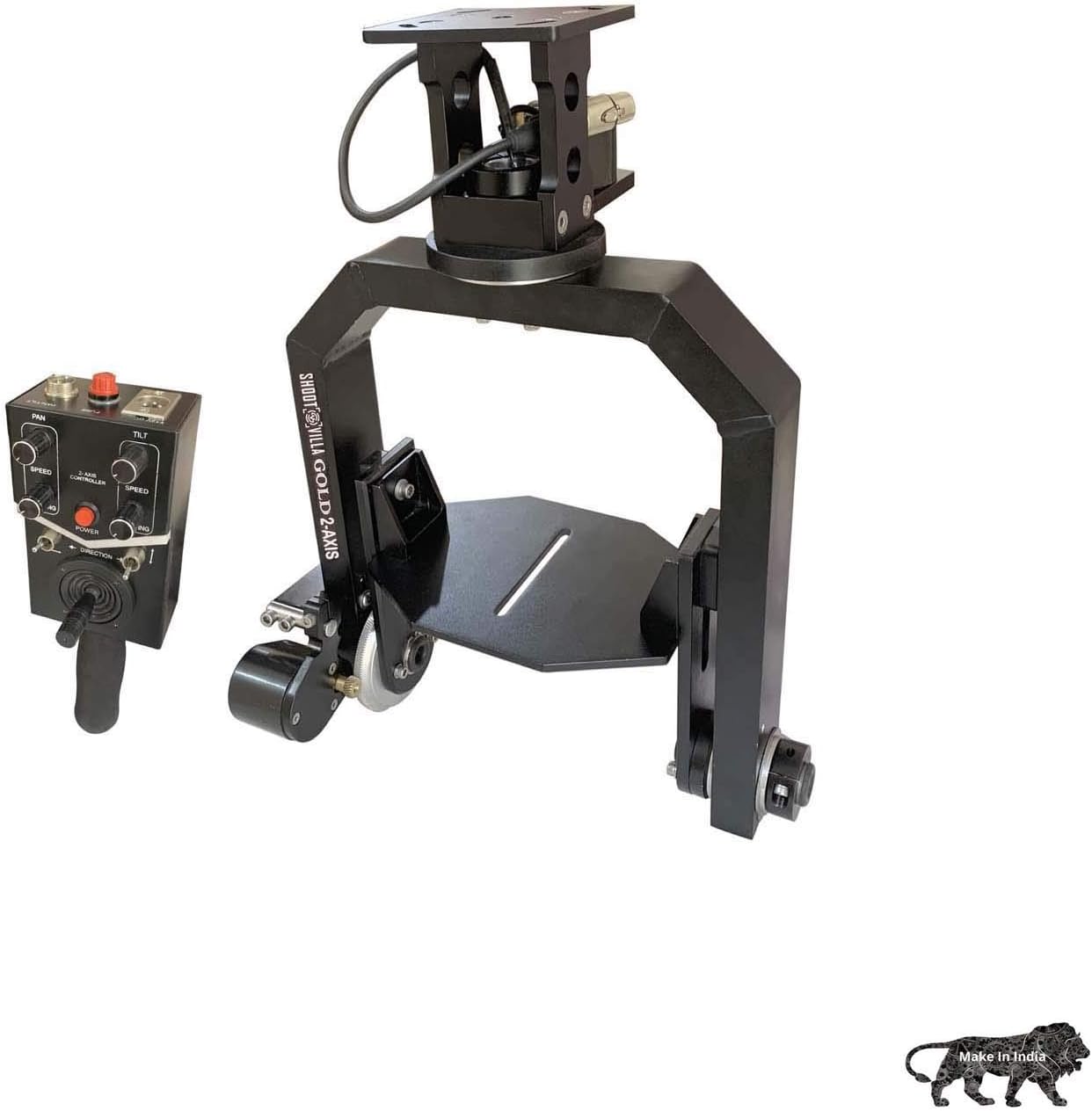 SHOOTVILLA Gold Camera Pan Tilt Head with 12V Joystick Control