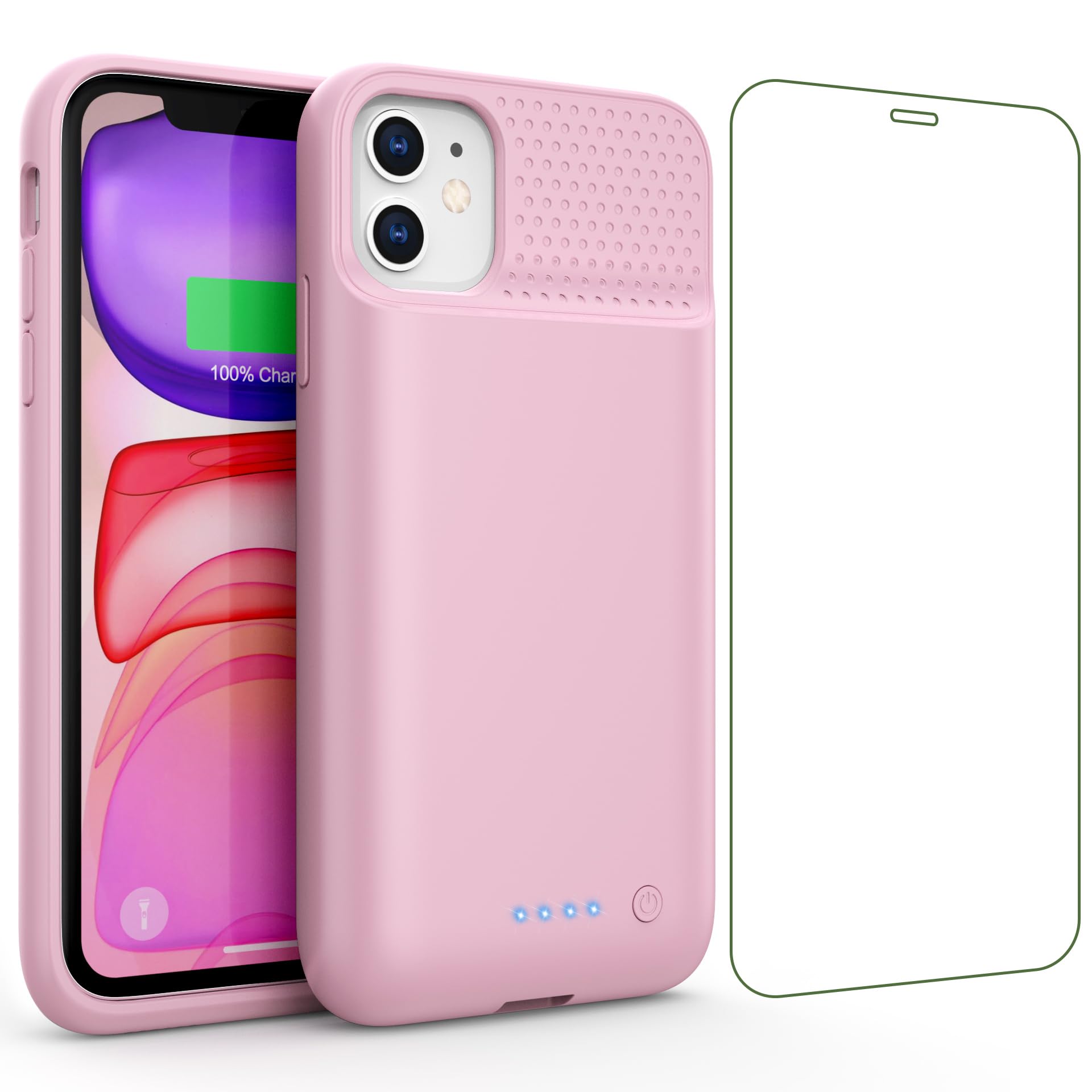 QTshine Battery Case for iPhone 11/XR, 2024