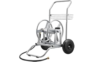 VEVOR Water Hose Reel Cart, 200/300ft High-Pressure Garden Hose Cart, Hoses Reel Carts with Two Wheels, Handle & Heavy-Duty M