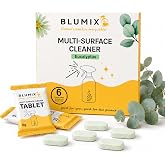 Blumix Multi-Purpose Cleaner Tablets, 6 Refills Make 96 fl oz, Eucalyptus | All purpose multi-surface tablets for daily kitchen and bath cleaning; fresh eucalyptus scent; add water to any spray bottle