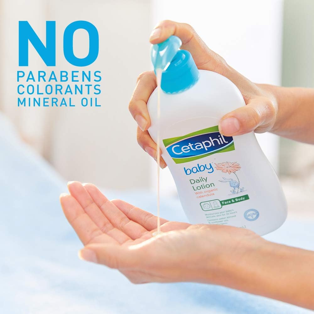Cetaphil Baby Daily Lotion with Organic Calendula |Vitamin E | Sweet Almond & Sunflower Oils |13.5 Fl. Oz: Health & Personal Care