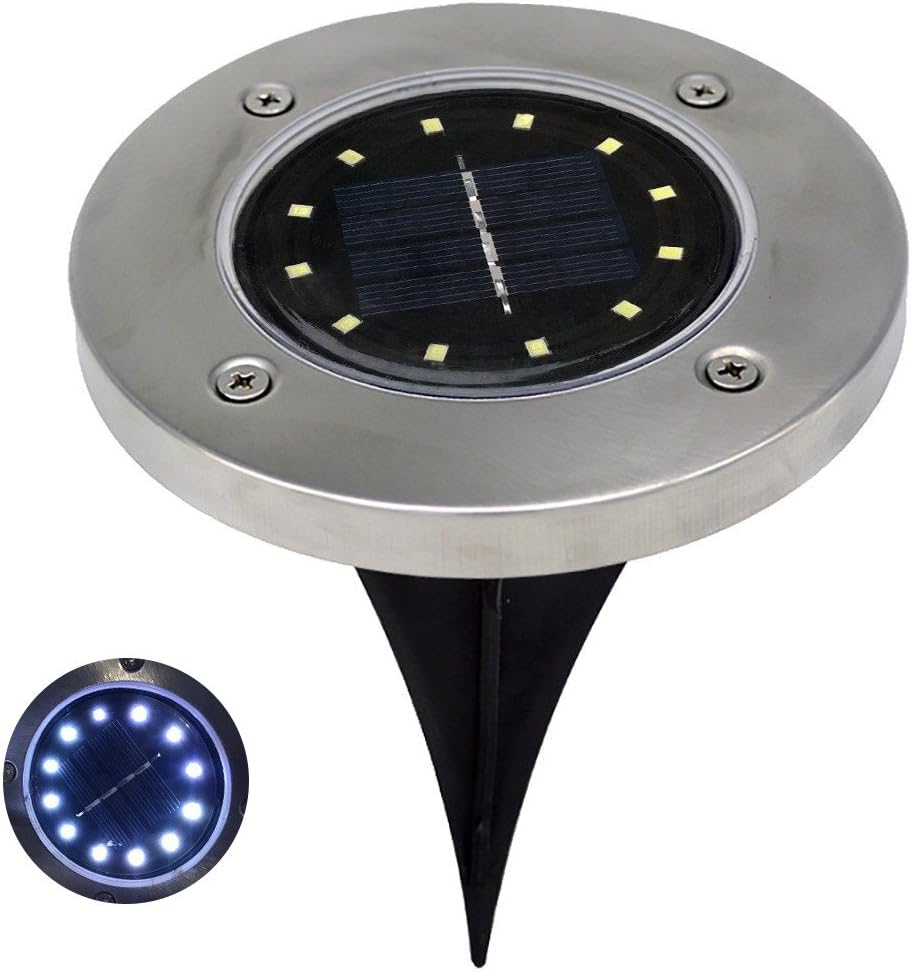 SHJNHAN 12 LED Solar Lamp, Power Buried Light Underground Outdoor Path