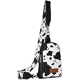 Wrangler Cow Print Crossbody Bags for Women Western Sling Bag with Adjustable Starp Cross Body Purse