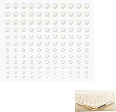 Siqian Pearl Stickers 330 Pcs Flat Back Hair Nails DIY Scrapbooking