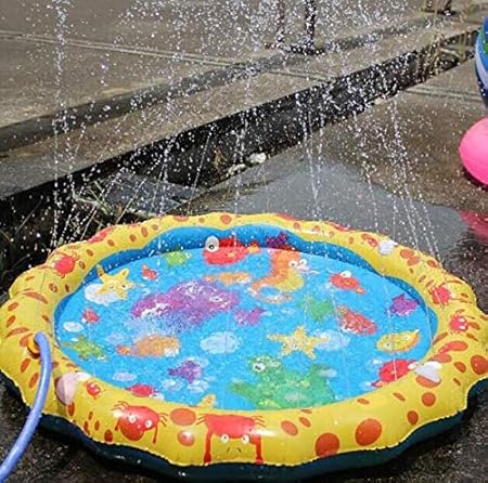 Amazon ウォータースプレーパッド アウトドアインフレータブル インフレータブルウォータージェット夏の子供の屋外遊び 親子の水遊び ボート フロート おもちゃ