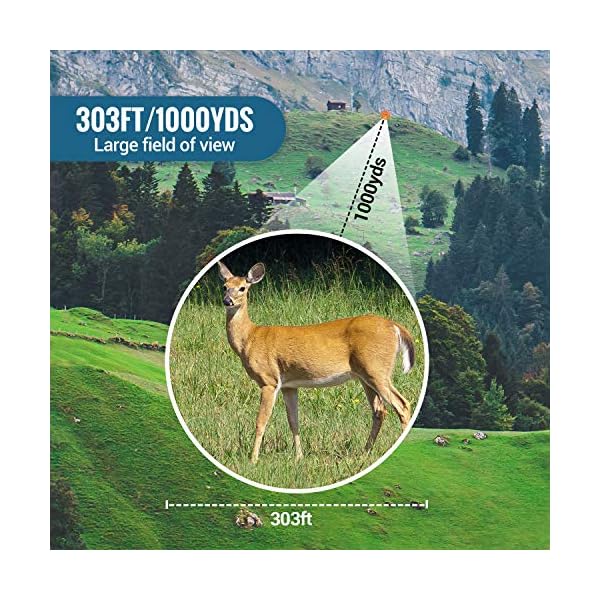 USCAMEL Fernglas Erwachsene 10x42 HD Kompakte Ferngläser Wasserdicht FMC-Linse Feldstecher Inkl Tragetasche, Tragegurt für Vogelbeobachtung, Wandern, Jagd, Sightseeing – Bild 6