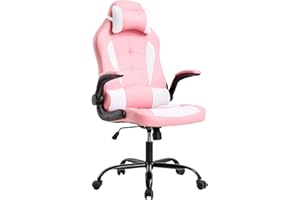 BestOffice PC Gaming Chair, Ergonomic Office Chair Desk Chair PU Leather Racing Chair Executive Swivel Rolling Computer Chair