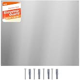 VEVOR 36" x 30" Stainless Steel Backsplash for Stove, Ultra Flat Splatter Guard, Wall Shield Range Hood Backsplash, Easy Clean Kitchen Wall Metal Panel, Pre-Drilled Holes for Easy Installation, Silver