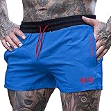 Muscle Alive Men's 4" Running Workout Shorts with