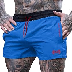 Muscle Alive Men's 4" Running Workout Shorts with