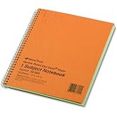 National Single-Subject Wirebound Notebooks, Narrow Rule, Brown Paperboard Cover, (80) 8.25 x 6.88 Sheets