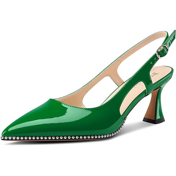 Amazon.com | SHOWFOREST Women's Adjustable Strap Solid Dating 2 Inch Low  Heel Buckle Dress Suede Pointed Toe Wedge Pumps Shoes Army Green Size 5 -  Sandalias de Mujer de Tacon Bajo | Pumps