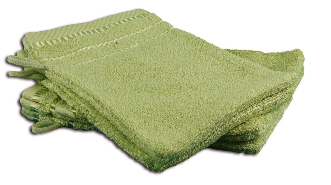 Gözze - Bath/Shower Glove/Mitt, Set of 4, Berlin, 100% Cotton, 17 x 24 cm - Dark Green