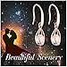 SHEGRACE Wedding Earrings for Bridesmaids, Rose Gold Plated Hook Earrings, Oval Dangle Earring Drop Earrings