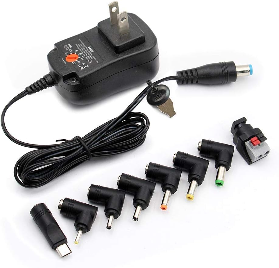 Belker 12W Multi Voltage 3V 4.5V 5V 6V 7.5V 9V 12V Universal AC DC Power Adapter for Household Electronics - Max Amp 1000mA [BE]: Home Audio & Theater