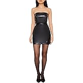 Forever 21 Womens Faux Leather Mini Tube Dress