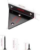 lzijun Pack 4 Floating Shelf Brackets Heavy Duty Invisible Triangle Wall Mount view 2