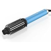 Negative Ion Thermal Brush, Dual Voltage Heated Round Brush for Worldwide Use, Fast Heating Curling Iron for Blowout Look, 4 Temp Settings for Curls and Voluminous Hair