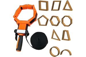 Strap Clamps for Woodworking, 4M/13ft Woodworking Frame Clamp, Quick Release Band Clamps with 4 Adjustable Jaws, Anti-Slip TP