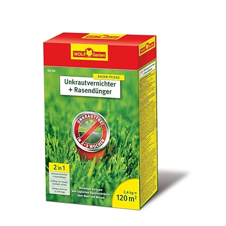 WOLF-Garten - 2-in-1: Unkrautvernichter plus Rasendünger SQ 120; 3840720