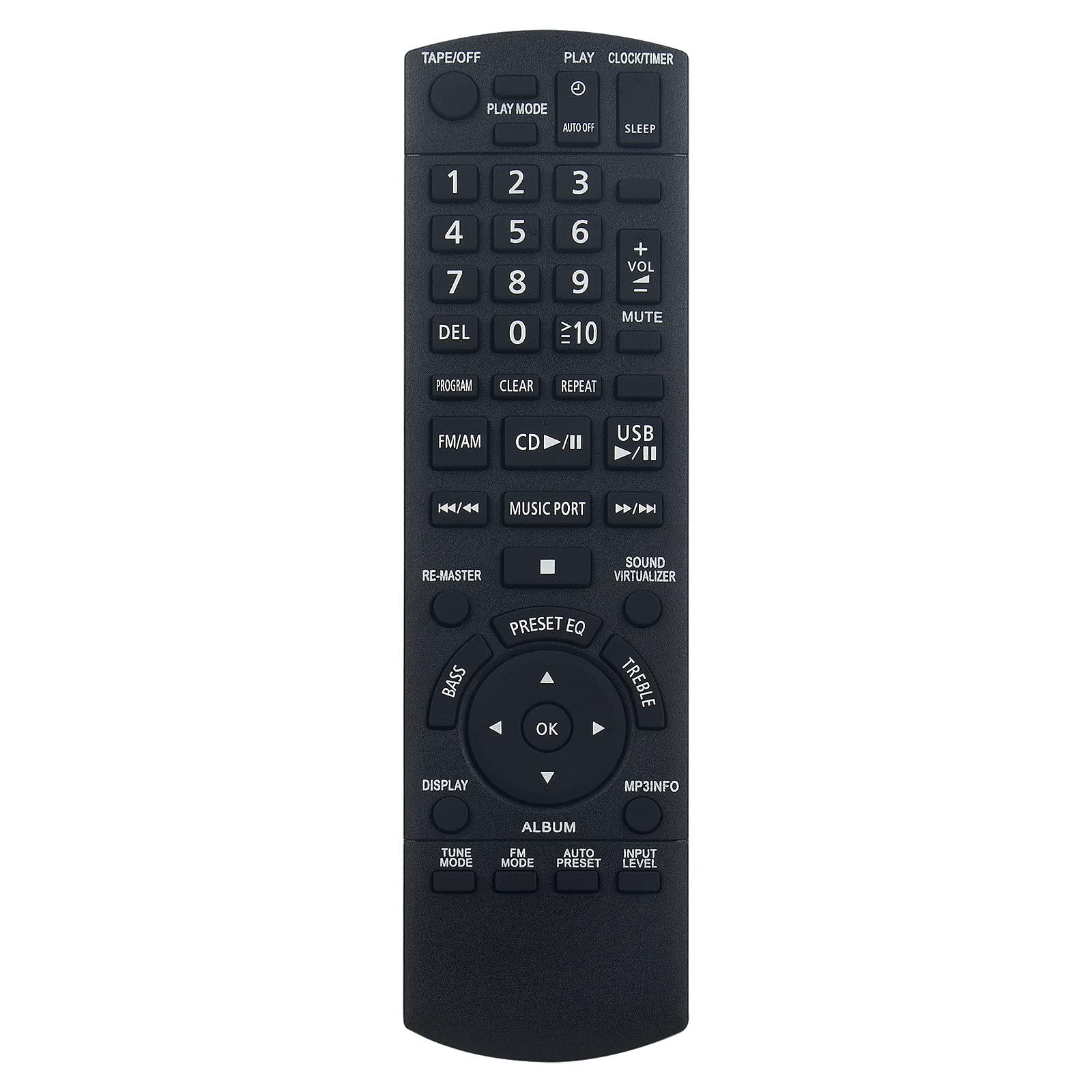 N2QAYA000008 VINABTY Replacement Remote Control Fit for Panasonic Portable Stereo CD System RX-D55