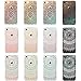 iPhone 7 Case, CarterLily [3-Pack] Ultra Thin Colorful Mandala Henna White Flower Cute Art Pattern TPU Rubber Flexible Slim Skin Soft Scratch Resistant Case for iPhone 7 (For iPhone 7 4.7'' 02)