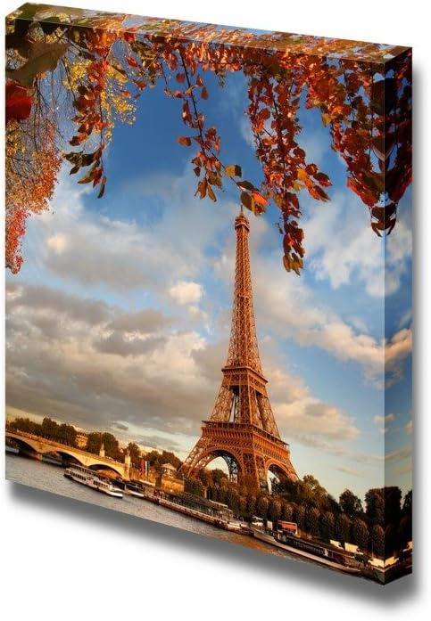EIFFEL TOWER AUTUMN PHOTOS ON FRAMED CANVAS WALL ART PRINTS PARIS PICTURES DECO