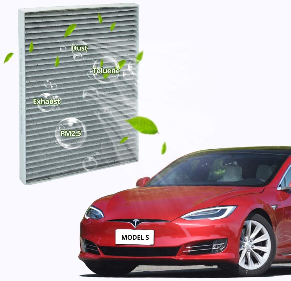 Wjm Car Cabin Air Filter Replacement With Activated Carbon Compatible With Tesla Model S 2016 2019