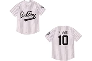 KYNKOW Youth #10 Smalls Bad Boy Jersey Boys Hip Hop Short Sleeves White Black Baseball Jersey