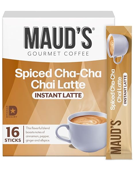 MAUD’S SPICED CHAI TEA LATTE INSTANT PACKETS, 16...