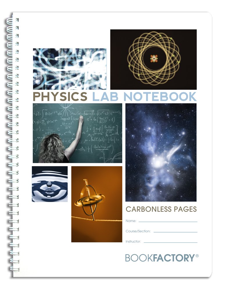 BookFactory Carbonless Physics Lab Notebook 100 Sets of
