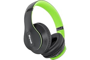 Glynzak Wireless Bluetooth Headphones Over Ear, 65H Playtime HiFi Stereo Headset with Microphone and 6EQ Modes Foldable V5.3 Bluetooth Wireless Headphones for Travel Computer Laptop