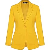 MINTLIMIT Blazers for Women Casual Long Sleeve Open Front Cardigan Button Work Office Blazers Jackets with Pockets