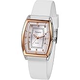 OIDEA Silicone Strap Watches for Women: Simple Square Tonneau Analog Quartz Wrist Watch Adjustable Business Casual Sports Ladies Watch