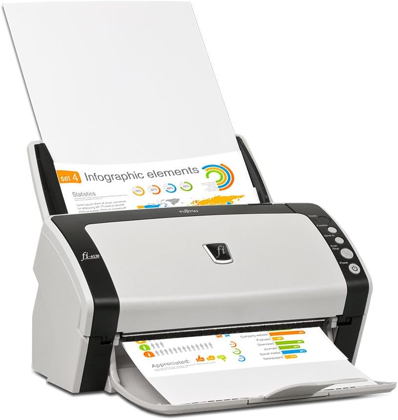 Fujitsu fi 6130 Document Scanner 600dpi 40ppm ADF USB Legal