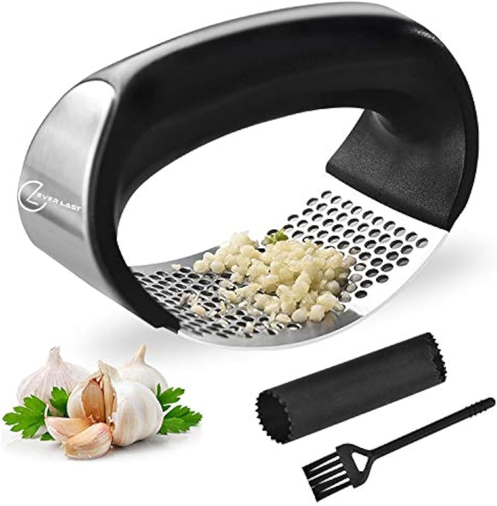 Ever Last Garlic Press Rocker 304 Stainless Steel Garlic Ginger Crusher