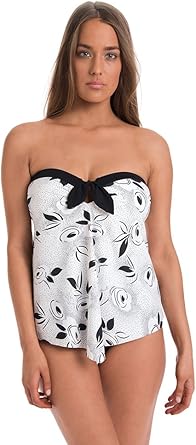 black and white bathing suit top