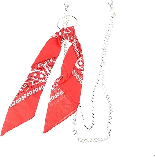 Amazon Co Jp Over Rag ポイント10倍 男の腰回りを親オシャレに バンダナウォレットチェーン チェーンウォレット ロングタイプ 革財布 バイカーズウォレット メンズ ウォレットロープ レザーウォレットチェーン バイカーズ ライダースウォレット 誕生日 レッド