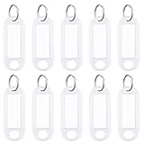 Uniclife 10 Pieces Key Tags 2 Inch Soft Plastic Key