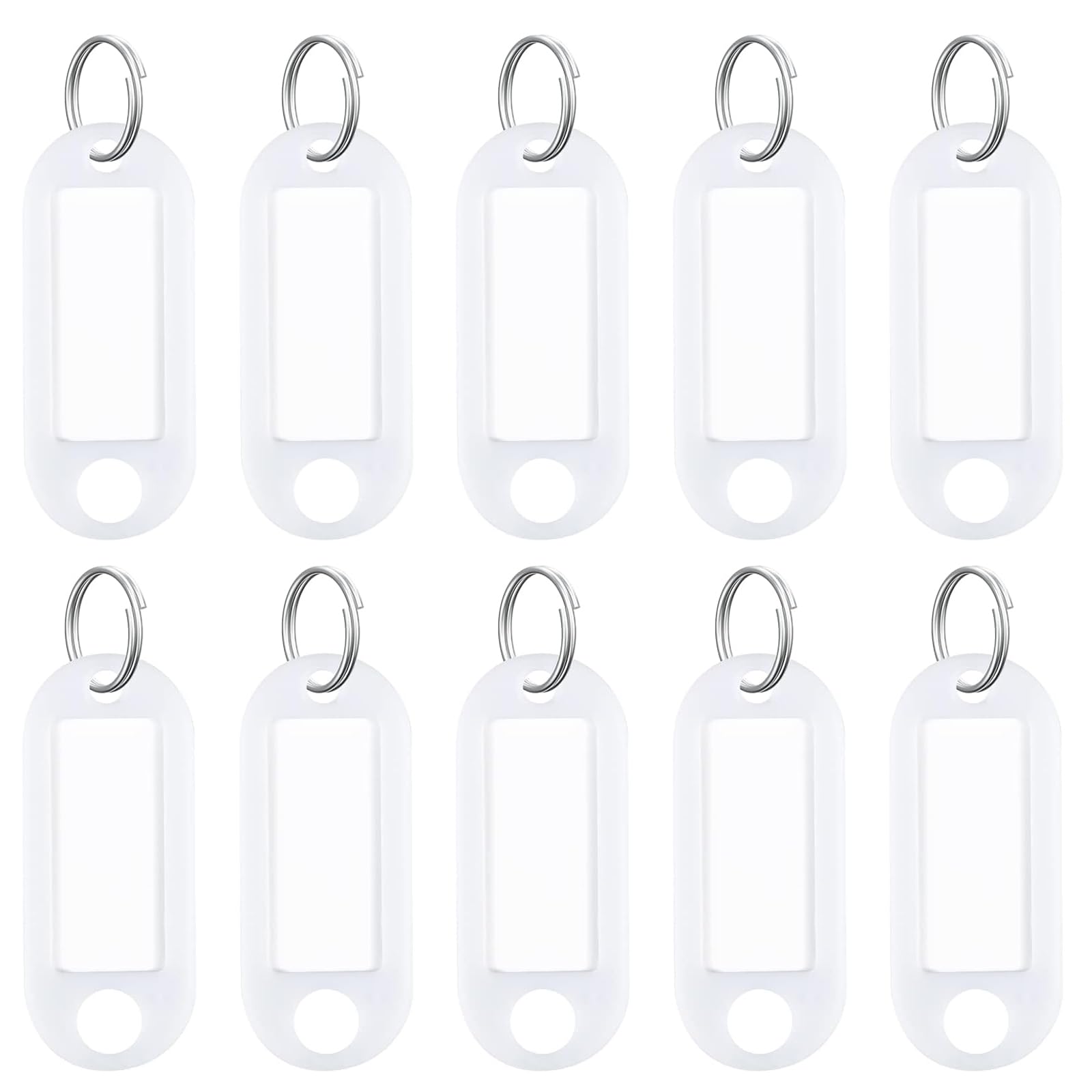 Uniclife 10 Pieces Key Tags 2 Inch Soft Plastic Key