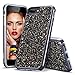 Dgtek iPhone 8 Plus Case for Women, iPhone 7 Plus Case for Girls, Protective Glitter Bling Hybrid Heavy Duty Sparkle Dual Layer Hard PC + Soft TPU for Apple iPhone 6S/6/7/8 Plus Black
