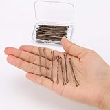 AIEX 50pc Brown Metal Hair Pins Kit 5cm Bobby Pins Secure Hold for Women Girls view 3