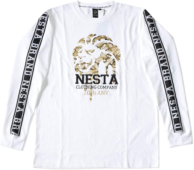 Amazon Nesta Brand ネスタブランド ロンt ロングtシャツ 長袖 ドリップライオン刺繍 th Anv 周年 3nb1103 Tシャツ カットソー 通販
