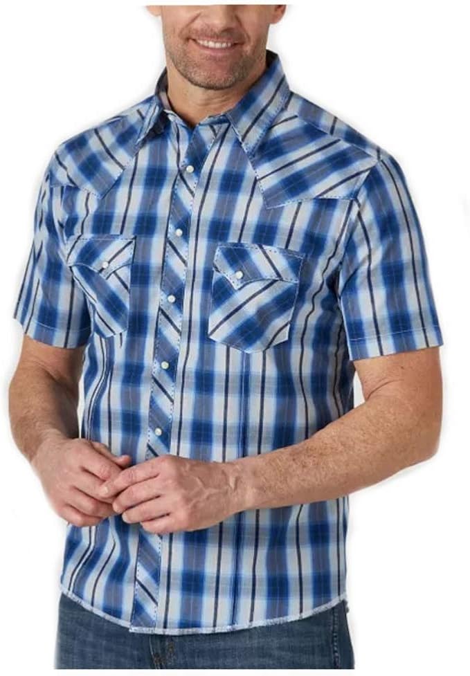 wrangler short sleeve western shirts