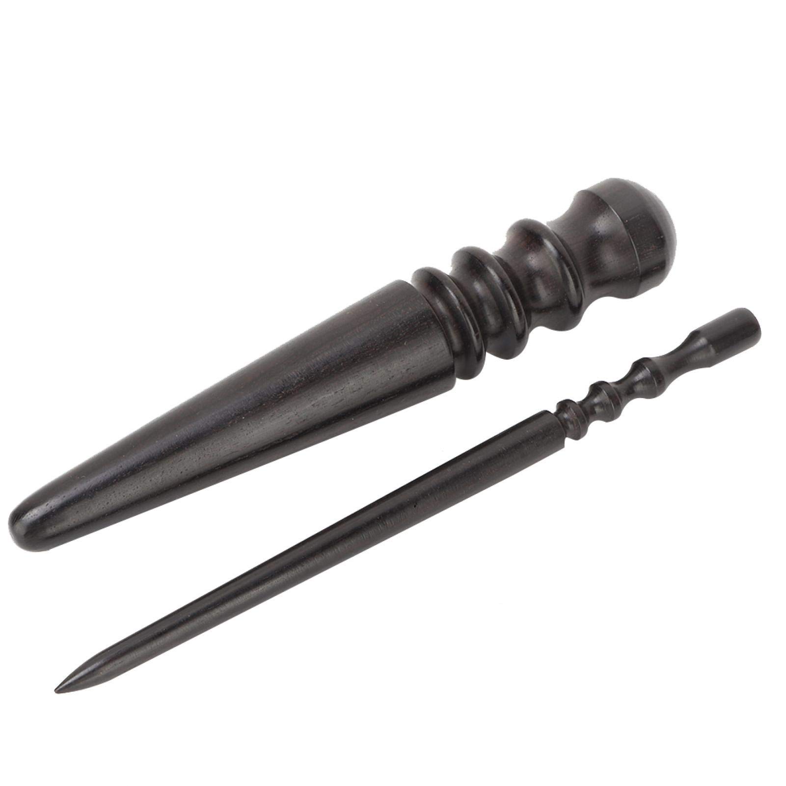 Fydun 2Pcs Wood Leather Burnisher Tool for Black Wood Edge Slicker Leather Craft Tool Polished Grinding Tool