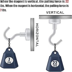 DIYMAG Magnetic Hooks, 30Lbs Strong Heavy Duty