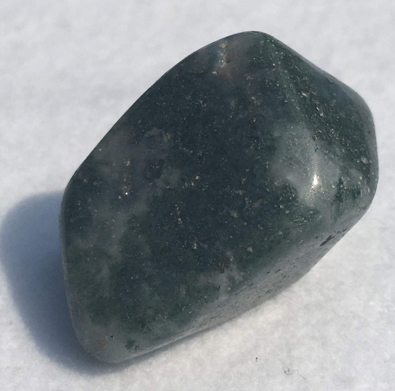 Moss Agate Crystal Gemstone Medium Tumbled Stone - 1 Pc