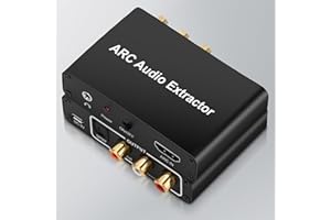 MEKOTRIN HDMI ARC Audio Extractor, 192KHz DAC Converter ARC Audio Splitter, Support HD Optical 3.5mm Output, Digital Analog S